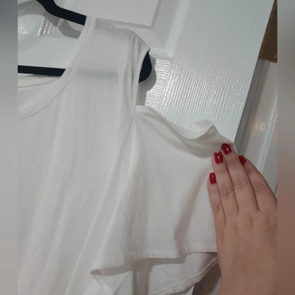 NWOT Lane Bryant Cold Shoulder Shark Bite Ombre Shirt in Size 26/28 = 4X - Picture 6 of 8